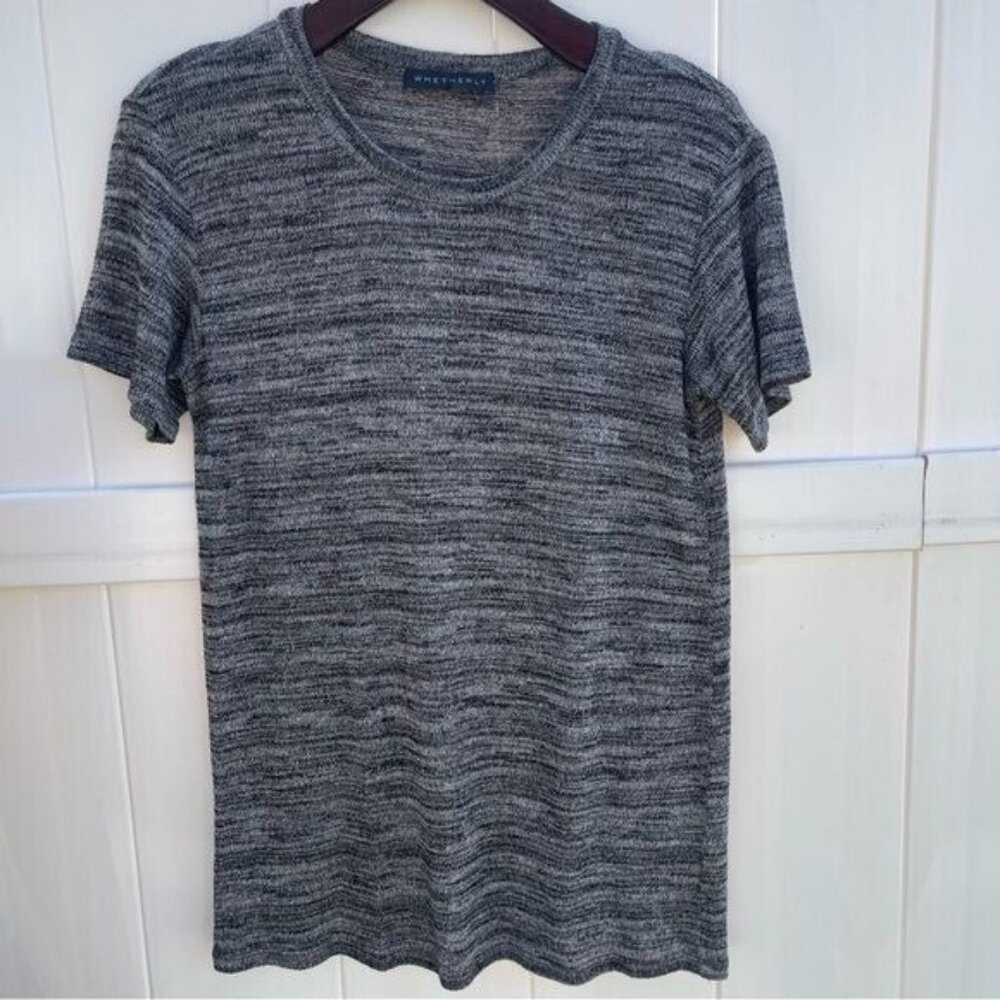 Whetherly Gray Short Sleeve Lightweight Crewneck Top Size S - Picture 7 of 8
